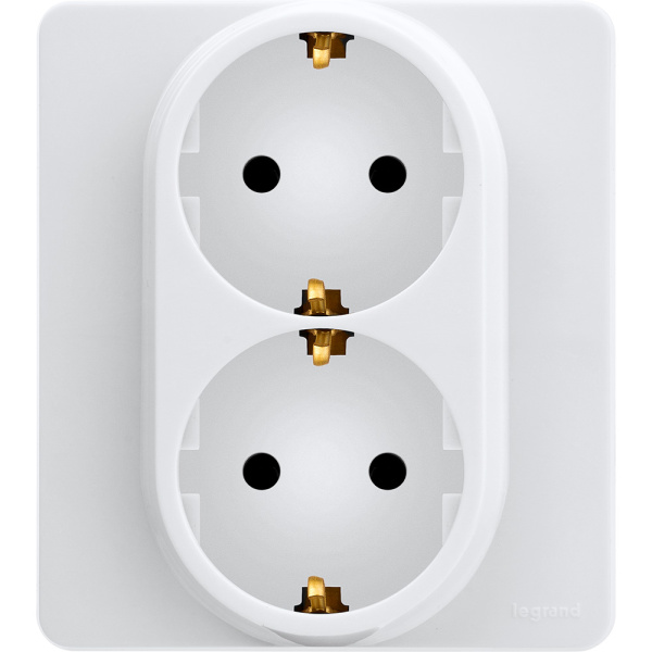 Legrand INSPIRIA Белый Розетка 2 x 2К+З - немецкий стандарт - 16 А - 250 В 673750