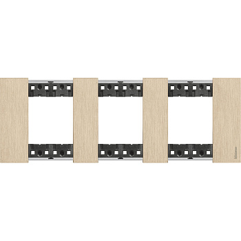 BT Living now Золото Рамка немецкий стандарт 3 поста (2+2+2 мод) KA4802M3ZW