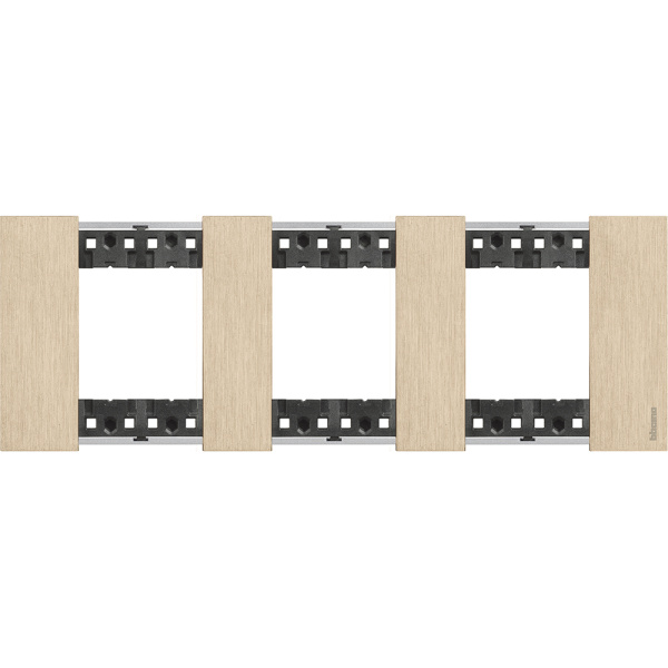 BT Living now Золото Рамка немецкий стандарт 3 поста (2+2+2 мод) KA4802M3ZW