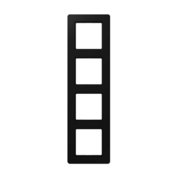 JUNG A Flow Черный матовый Рамка 4-ая AF584BFSWM