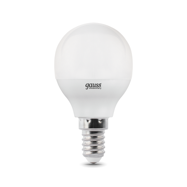 Купить Gauss Лампа Elementary Шар 6W 450lm 4100K Е14 LED 53126