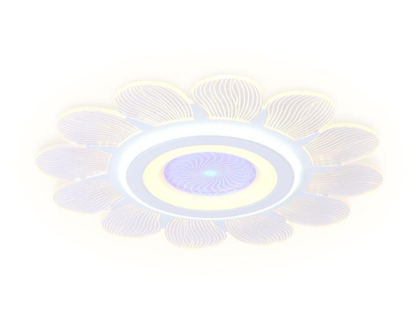 Купить Ambrella Потолочный светодиодный светильник с пультом AK4301 WH белый 105W D520*80 (ПДУ РАДИО 2.4)