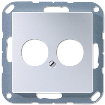 JUNG Крышка для 2-х гнезд, алюминий A562-2AL