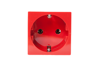 SPL Розетка электрическая 2К+З, с защитными шторками (красный) 200014