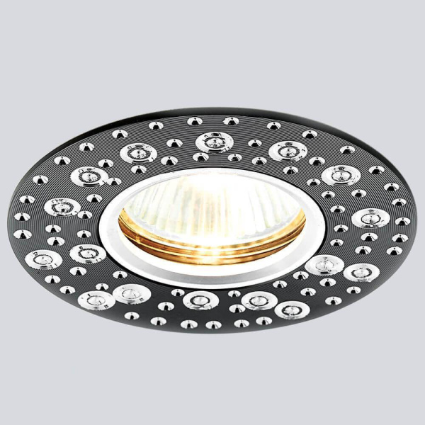 Купить Ambrella Встраиваемый потолочный точечный светильник A801 BK/AL сатин/черный MR16