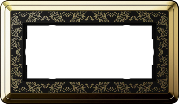 Gira ClassiX Art Латунь/Черный Рамка 2-ая без перегородки 1002672