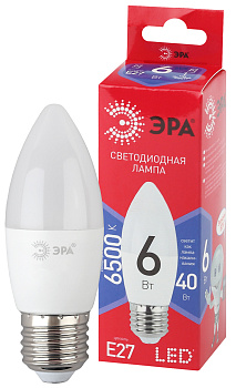 ЭРА LED B35-6W-865-E27 R (диод, свеча, 6Вт, хол, E27)