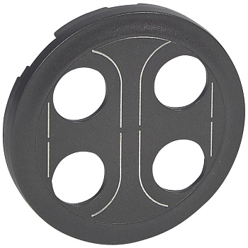 Legrand Celiane2 Графит Накладка аудирозетки Banana 4х 067874