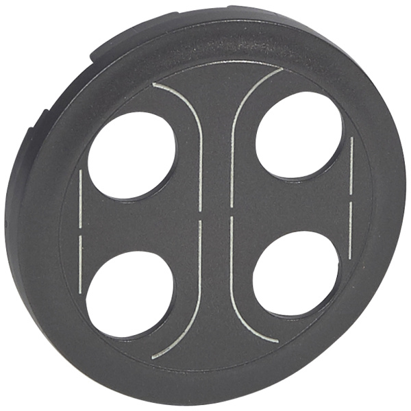 Legrand Celiane2 Графит Накладка аудирозетки Banana 4х 067874