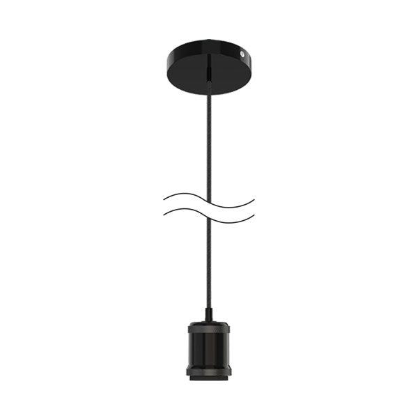 Купить Gauss Светильник подвесной PL021 черный E27, 1 м, 1/40