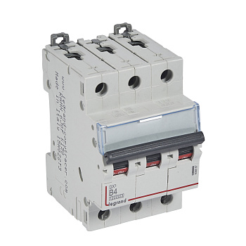 Legrand DX3 Автоматический выключатель 3P 4A (B) 10kA/16kA 408987