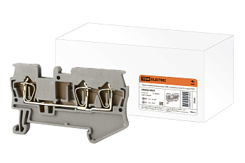 TDM Зажим клеммный безвинтовой (ЗКБ) 3 вывода 2,5 мм2 31А серый SQ0822-0024