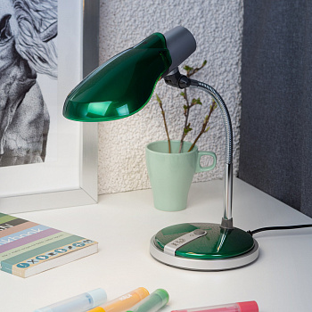 ЭРА NE-301-E27-15W-GR Зеленый Настольный светильник