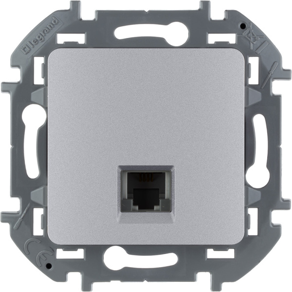 Legrand INSPIRIA Алюминий Телефонная розетка RJ11 673822