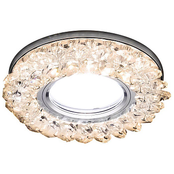 Ambrella Встраиваемый точечный светильник со светодиодной лентой S701 CL/CH/WW хром/прозрачный MR16+3W(LED WARM)