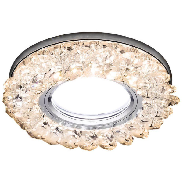 Ambrella Встраиваемый точечный светильник со светодиодной лентой S701 CL/CH/WW хром/прозрачный MR16+3W(LED WARM)