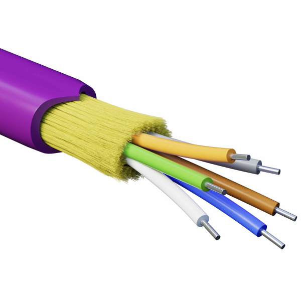 DKC Кабель волоконно-оптический, распределительный, арамидные упрочняющие нити, для внутренней прокладки, нг(А)-HF, 6 ОВ, категория OM4(G.651.1) плотн