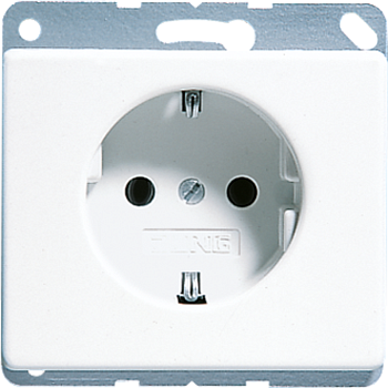 JUNG SL 500 Белая Розетка с/з с защитными шторками винт. зажим SL521KIWW