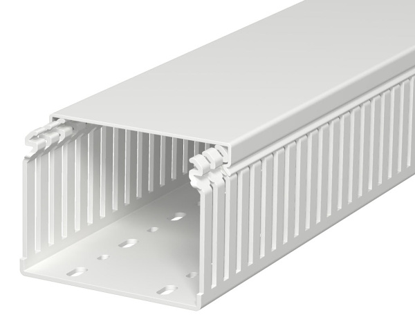 OBO Bettermann Кабель-канал перфорированный распределительный LKVH N 75x100x2000 мм светло-серый RAL7035 6178563