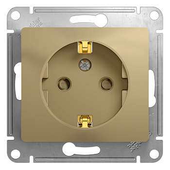 Systeme Electric Glossa Титан Розетка с/з со шторками