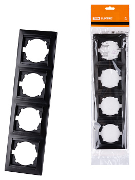 TDM Рамка 4-х постовая вертикальная графит "Лама" SQ1815-0635