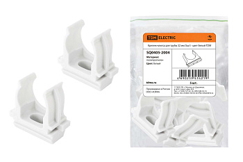 TDM Крепеж-клипса для трубы 32 мм (5шт) - цвет белый SQ0405-2004