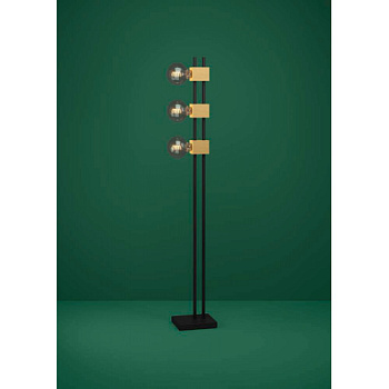 Eglo 390194 Торшер STL/3 E27 SCHWARZ/HOLZ 'LEVANTARA'