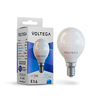 Voltega VG2-G45E14cold7W Шар Е14 4000К 7W 7055