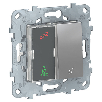 SE Unica New Алюминий Дисплей гостиничного номера и кнопочный звонок NU577730