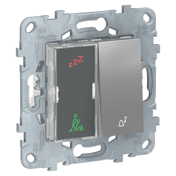 SE Unica New Алюминий Дисплей гостиничного номера и кнопочный звонок NU577730