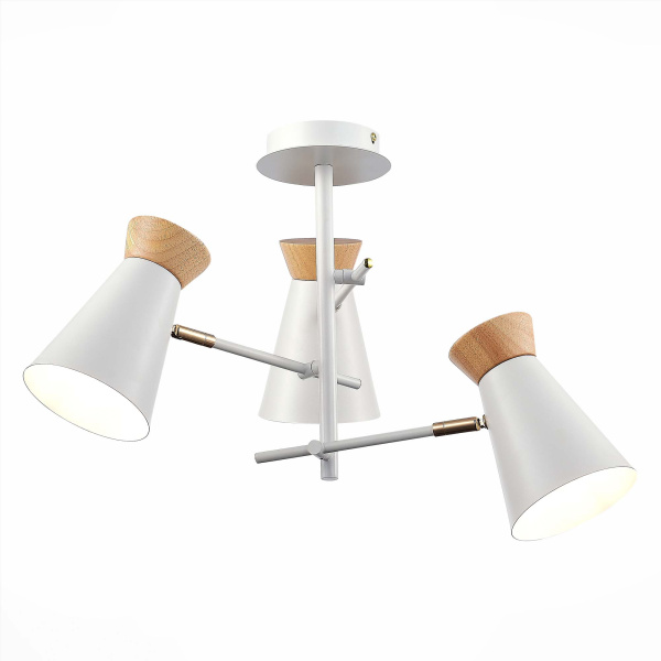 Evoluce SLE1252-502-03 Люстра потолочная Белый, Золотистый/Белый, Дерево E27 3*60W