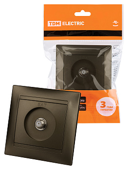 TDM Розетка SAT (F-разъем) 0-2400МГц бронза "Лама" SQ1815-0721