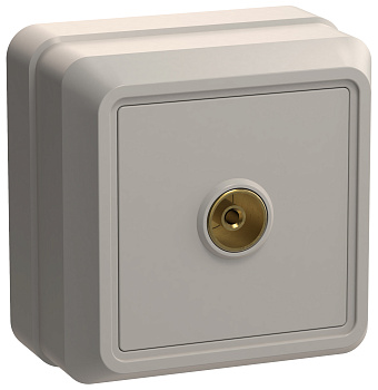 IEK OKTAVA РТВ20-ОКм Розетка 1местн. телевиз. (кремовый)