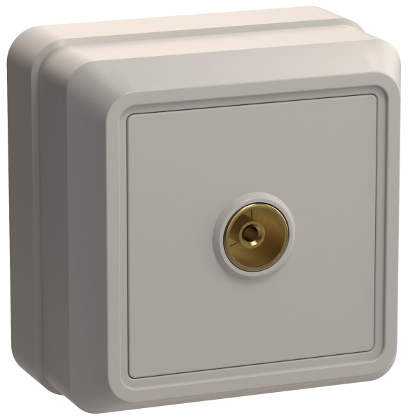 IEK OKTAVA РТВ20-ОКм Розетка 1местн. телевиз. (кремовый)