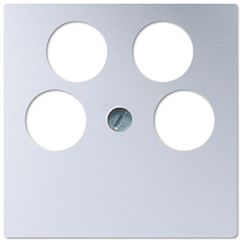 JUNG Крышка для SAT-TV-розетки с 4-мя гнездами алюминий A561-4SAT2AL