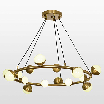 Lussole LOFT Люстра подвесная матовое золото LSP-8643
