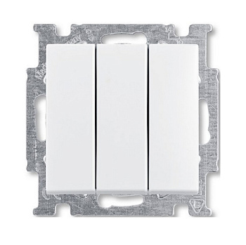 ABB BJB Basic 55 Бел Выключатель 3-клавишный, 16А 2CKA001012A2155