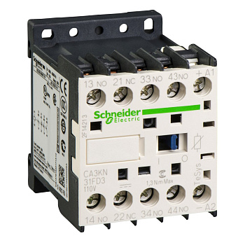 SE Auxiliary contactors Промежуточное реле 3НО+НЗ, цепь управления 110В DC CA3KN31FD3