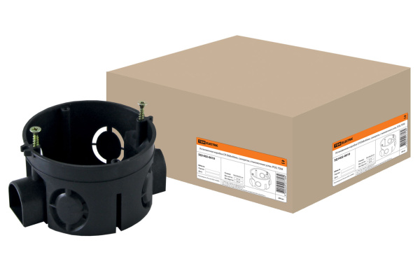 TDM Установочная коробка СП D68х40мм, саморезы, стыковочные узлы, IP20, SQ1402-0010