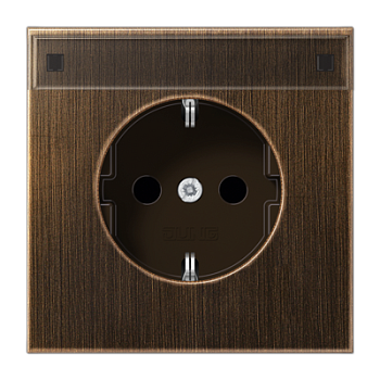 JUNG Штепсельная розетка SCHUKO 16A 250V~ с защитой от детей, латунь Antik ME1520KINAAT