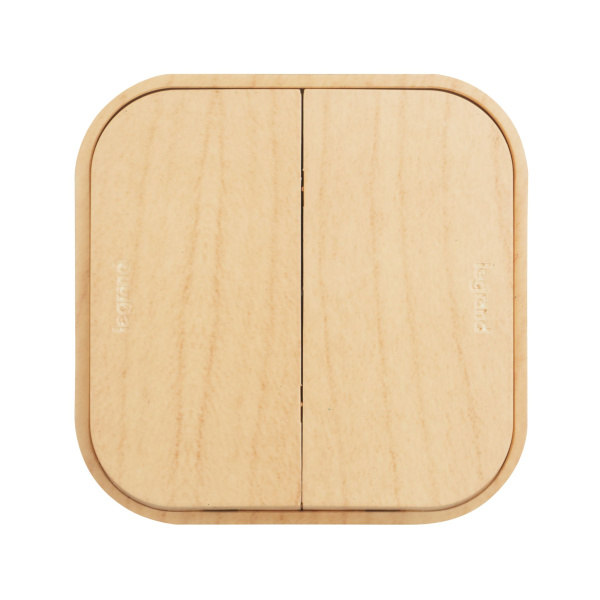 Купить Legrand Quteo Сосна Переключатель 2-клавишный 10А 782266