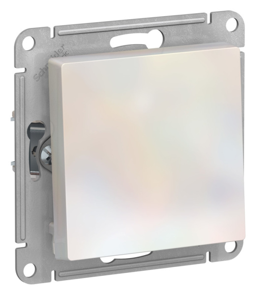 Systeme Electric AtlasDesign Жемчуг Выключатель 1-клавишный 2-полюсный, 10А, механизм