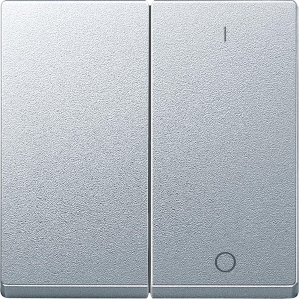 Купить SE Merten SM Алюминий Две клавиши с пиктограммой «вкл» и «откл» MTN312060