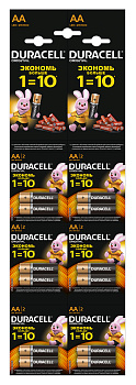 Duracell 5007439 Алкалиновая (щелочная) батарейка типа AA / LR6 / MN 1500 2BL BASIC 2*6 NEW Б0019681