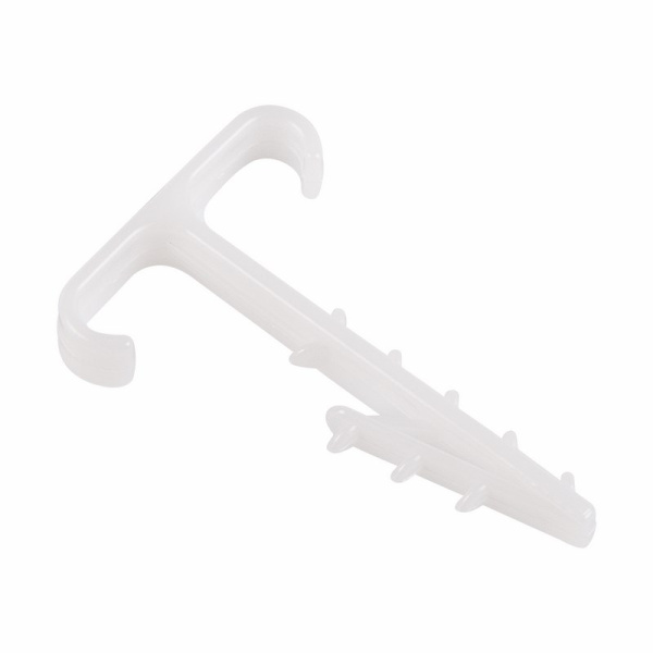 Дюбель-хомут Т-образный для двух плоских кабелей 2х12 КФ (100 шт.) Rexant 07-4615