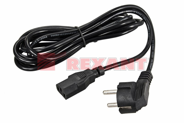 Купить Шнур сетевой Евро 0.75мм² 1.8М (PVC) (с заземлением) Rexant 11-1131