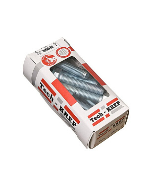 Tech-Krep Болт DIN933 с шестигранной головкой оцинк. М16х70 (12 шт) - коробка с ок. Tech-Kr 126536