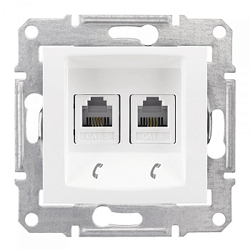 SE Sedna Бел Розетка ТЛФ 2-ая RJ11 SDN4201121