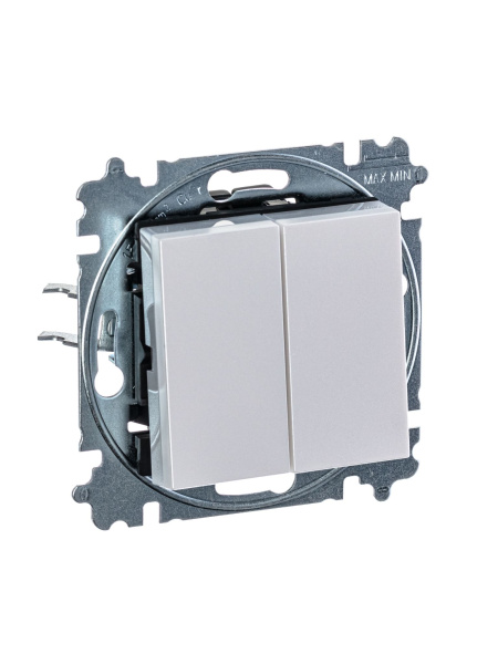 Купить ABB EPJ Levit жемчуг / ледяной Переключатель 2-клавишный 2CHH595245A6068