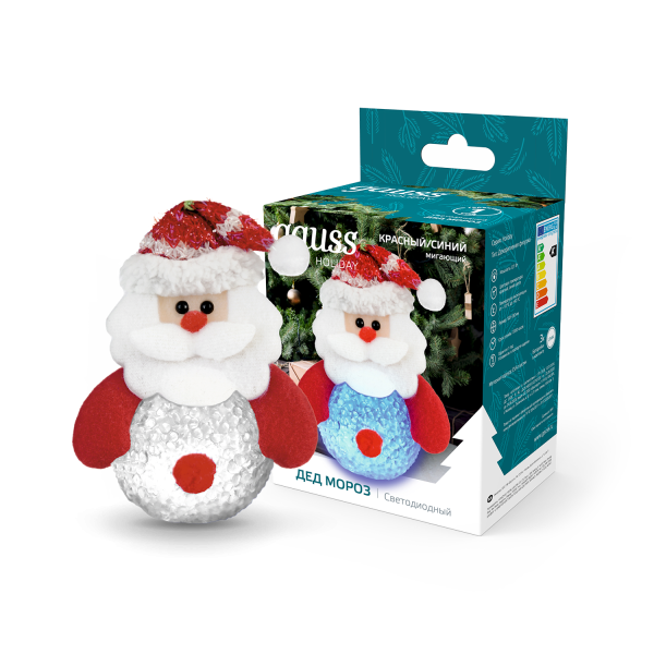 Купить Gauss Светильник декоративная фигурка светодиодная "Дед Мороз" серия Holiday ,1W, два цвета, HL001